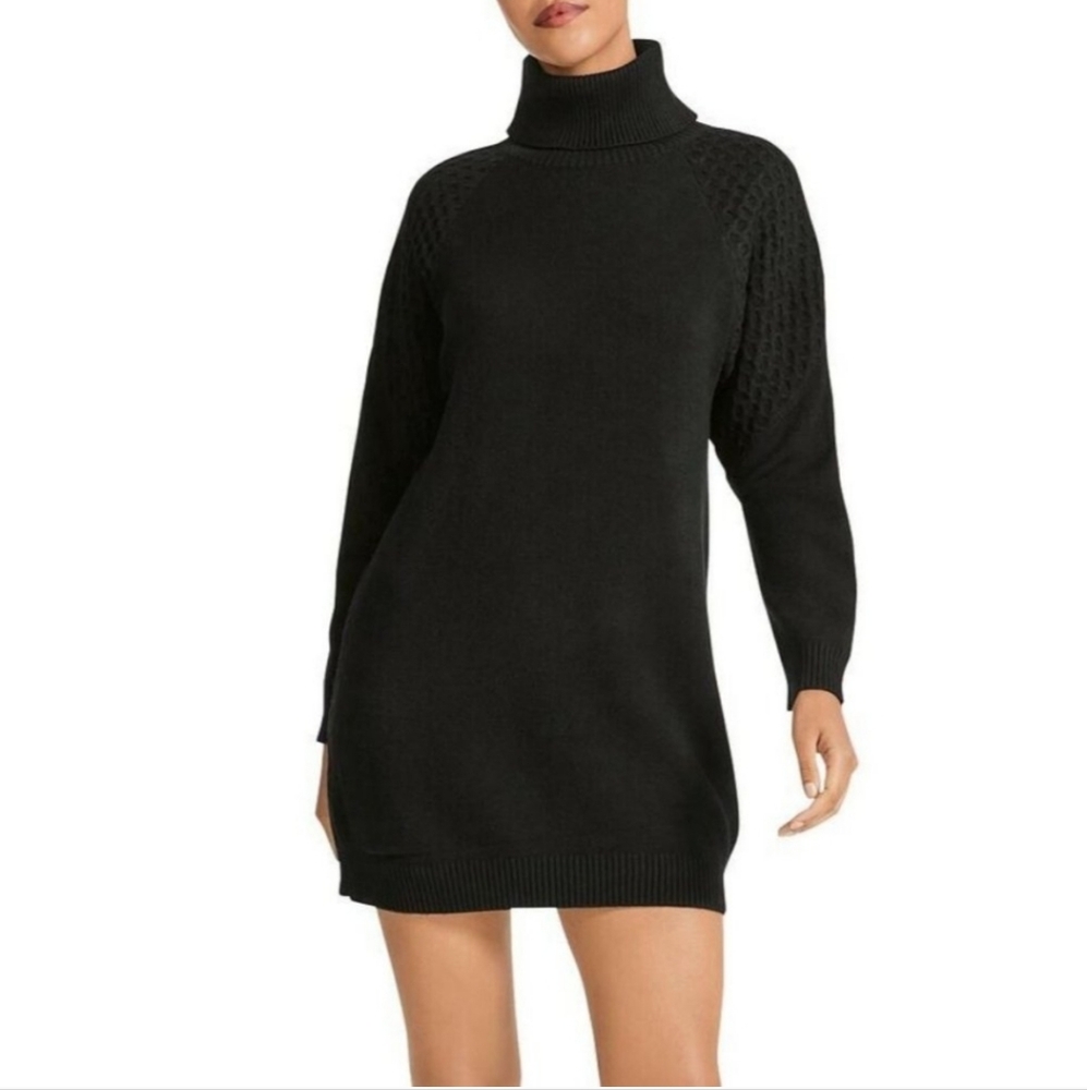 BB Dakota by Steve Madden Wing Dress Black Knit Mini Sz M